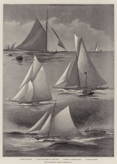 El yate Valkyrie III de Lord Dunraven de Charles John de Lacy
